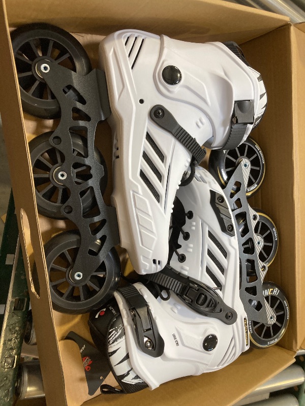 Photo 1 of 3 Wheel Inline Skates for Adult Women 9.5-Men 8.5,Professional Outdoor Fitness 3X110 Mm Wheels Roller Skates Blades for Unisex 
