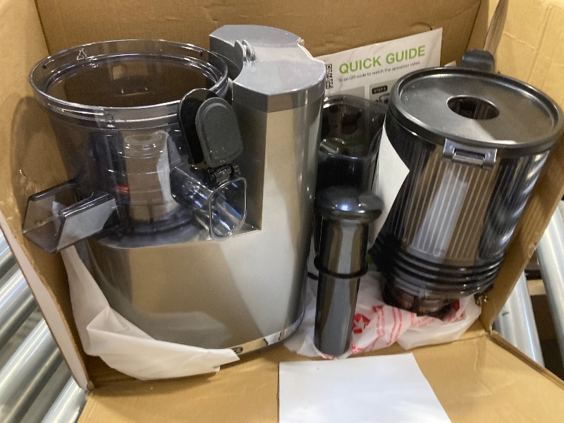 Photo 1 of Cold Press Juicer, 6.5" Extra Large Feed Chute Juicer Machines, 350W Slow Masticating Juicer Machines with High Juice Yield for Whole Vegetables & Fruits, BPA Free, Black, Easy to Clean
