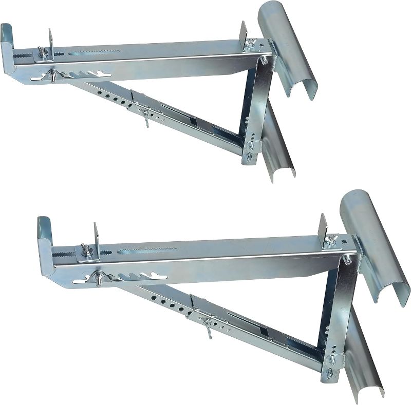 Photo 1 of Ladder Jacks Scaffold Bracket, Two-Rung Short Body Extension Ladder Jack for Working Stage (1 Pair)