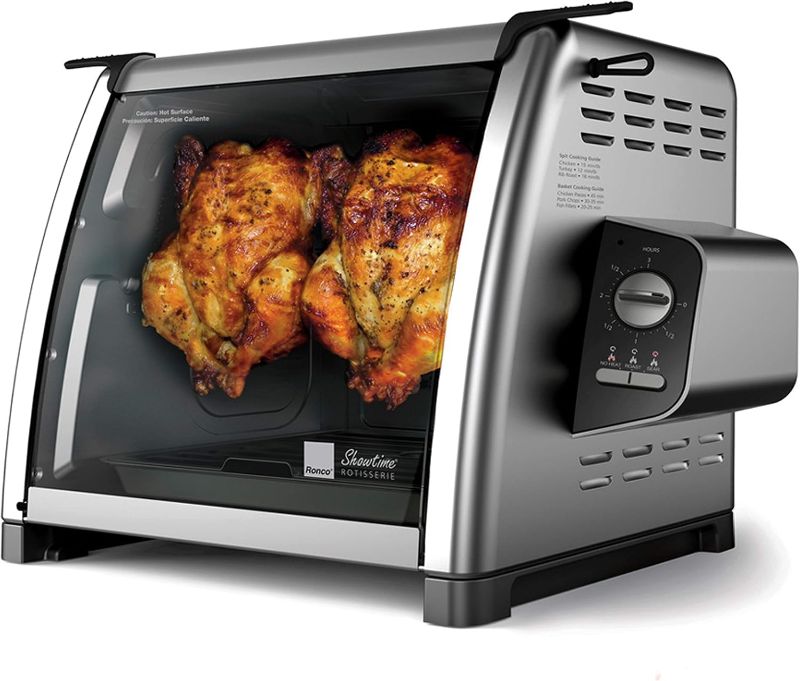 Photo 1 of Ronco Modern Rotisserie Oven, Large Capacity (12lbs) Countertop Oven, Multi-Purpose Basket for Versatile Cooking, Easy-to-Use Controls
