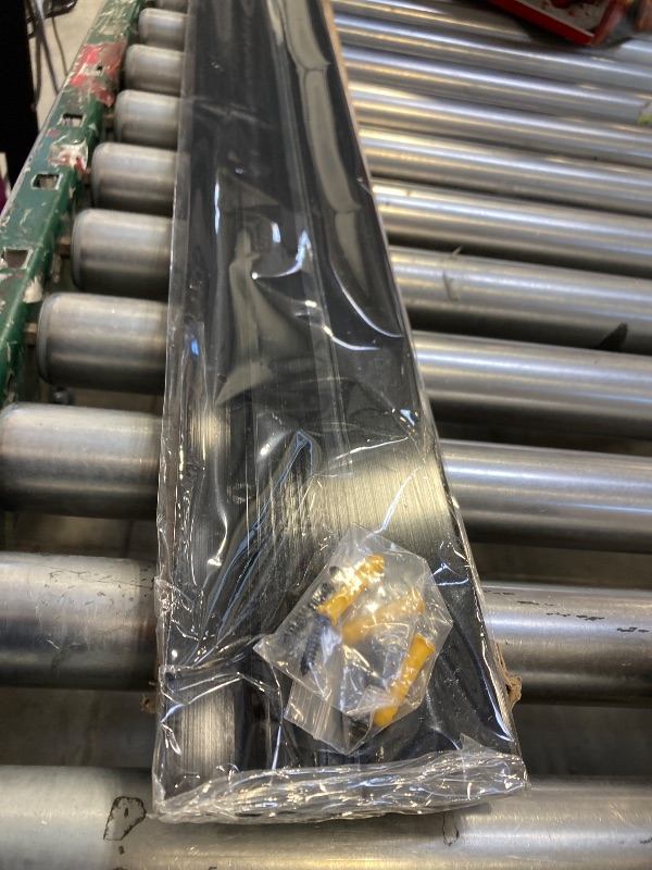 Photo 1 of Aluminum Floor Transition Strip, Door Thresholds Bridge The Height from 0.4?to 1.6?, for Wood, Tile, Carpet Laminate, Vinyl, Concrete, Size 36?×3.9?×0.35? (Black)