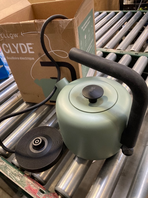 Photo 1 of Fellow Clyde Electric Kettle - 1.5 Liter Capacity - Modern Twist On Stovetop Design, All-Purpose, Stainless Steel - Warm Water for Ramen, Oatmeal, Tea, Coffee & more - Large Capacity - Smoke Green