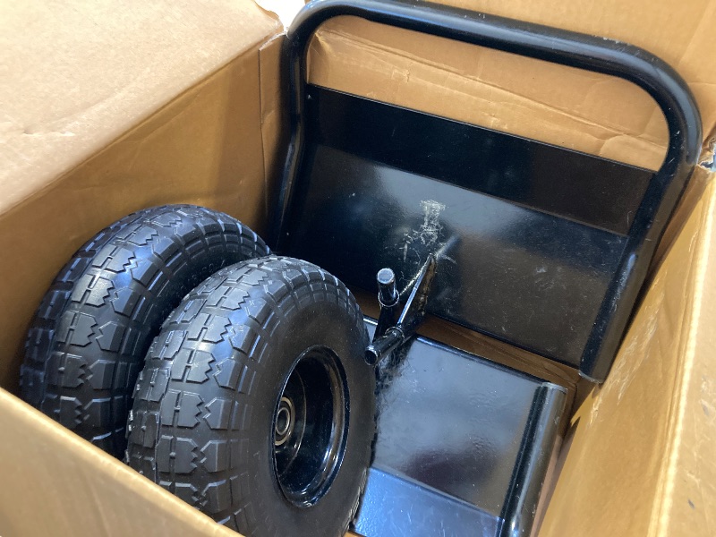 Photo 1 of Heavy Duty Panel Slab Dolly with Handle & 2 10" Solid Rubber Tires Wheels 1000LBS Load Capacity for Drywall Sheet Heavy Appliance & Material Handling All Terrain Moving Cart Panel Dolly - Black
