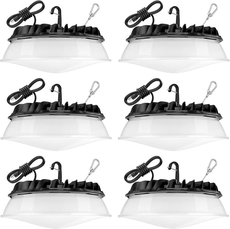 Photo 1 of 10 Pack 155W UFO LED High Bay Light with Reflector 22,500lm 5000K LED High Bay Lights AC110-277V 5' Cable with Plug Waterproof UFO Lights for Garage Shop Factory Warehouse ETL Listed
