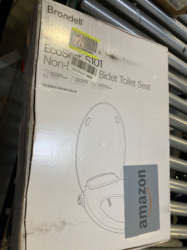 Photo 1 of Brondell Bidet Toilet Seat Non-Electric Swash Ecoseat, Fits Elongated Toilets, White - Dual Nozzle System, Ambient Water Temperature - Bidet with Easy Installation