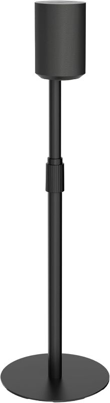 Photo 1 of Speaker Stand Compatible with SONOS Era 300 and Era 100, Height Adjustable up to 42.6'', Floor Stand with Cable Management, Speaker Mount, Black, 1 Pack
