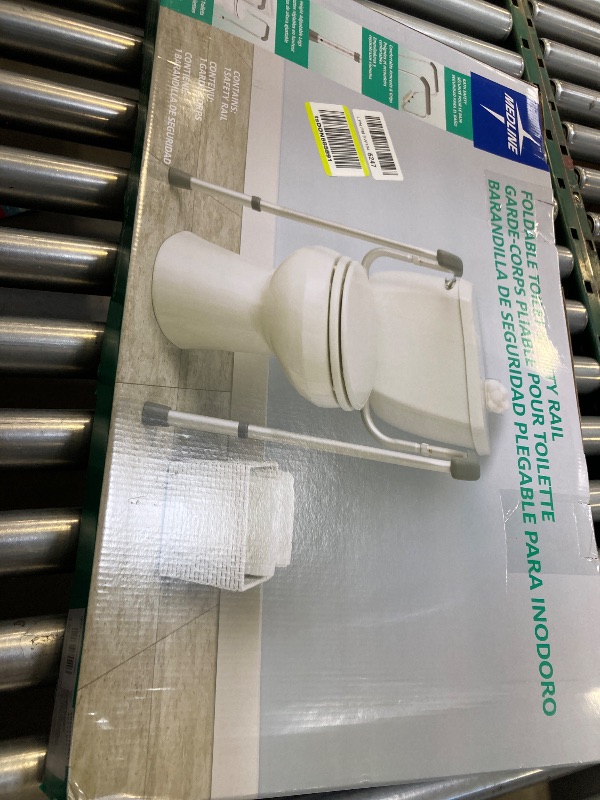 Photo 1 of Medline Toilet Safety Rail For Seniors with Easy Installation, Height Adjustable Toilet Safety Frame, Bathroom Assist Rail with Armrests, Bathroom Safety, 250 lb. Weight Capacity