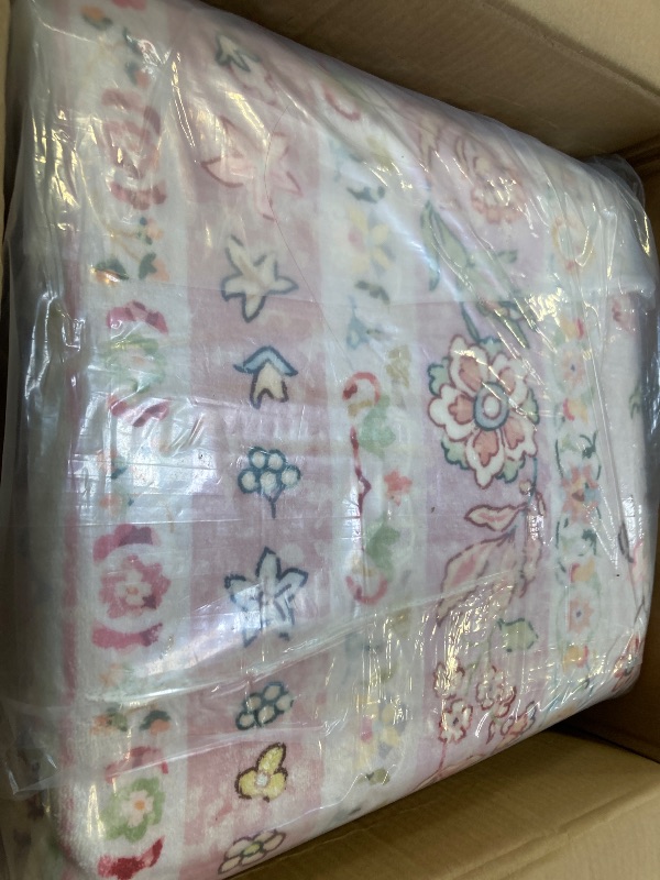 Photo 1 of 8x10 Area Rugs Washable,Pink Rug for Living Room Bedroom Dining Room,Large Boho Vintage Bohemian Distressed Farmhouse Carpet Non Slip,Blush Floral
