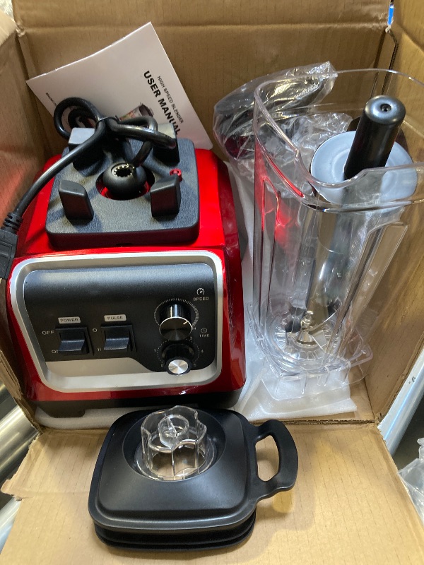 Photo 1 of Smoothie Blender 1800W Powerful Blenders for Kitchen 70 Oz Large Capacity and BPA-Free Containers with To-Go Cup Countertop Blender for Smoothies, Ice Crushing & Frozen Drinks Red
