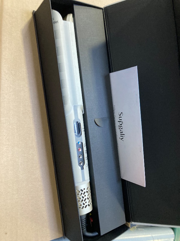 Photo 1 of Hair Straightener - 2 in 1 Wet to Dry Hair Dryer and Straightener with High-Speed Airflow + Rapid Heat-Up + Customizable Temperature + LCD Display & Auto Shut-Off + No Heat Damage (Gold)
