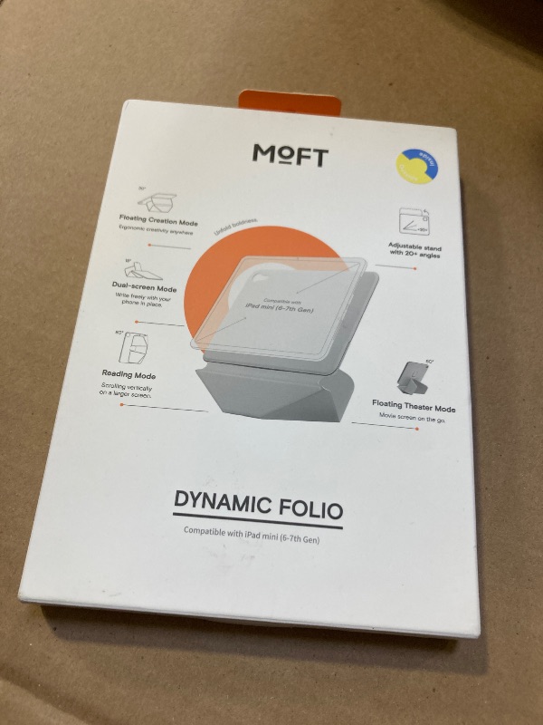 Photo 1 of MOFT Dynamic Folio Case for iPad mini 7 A17 Pro (2024), iPad mini 6 (2021), Silm Magnetic Stand Case with 20+ Viewing Angles, Auto Wake/Sleep, Ultra Thin, Panna Cotta x Faded Jeans