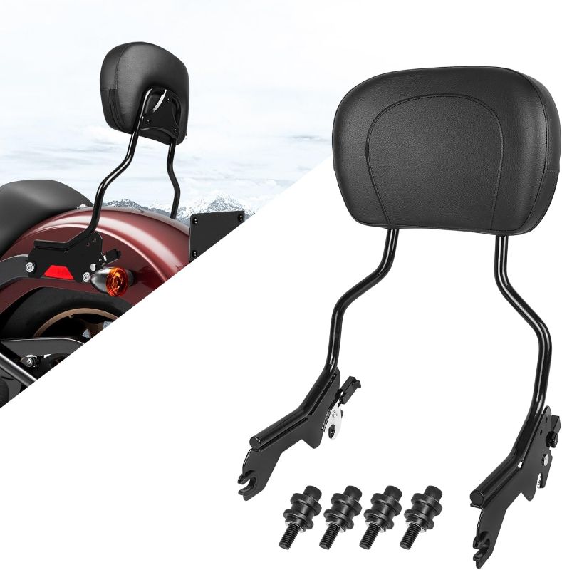 Photo 1 of  Upright Passenger Backrest Sissy Bar With Back Rest Pad Docking Hardware Kits Compatible With For Softail Low Rider FXLR FXLRS FXLRST Sport Glide FLSB Backrest 2018-Later