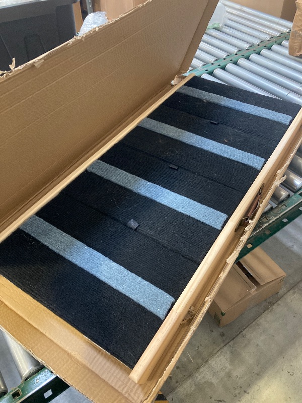 Photo 1 of Upgrade 2-in-1 Pet Ramp Dog Stair,Folding Pet Stairs,Portable Dog Ramp for Small&Large Old Animals with Non-Slip Surface,Dog Ramp for Bed,Couch and Car,11.8" to 23.6" Height Adjustable(40×17.7)
