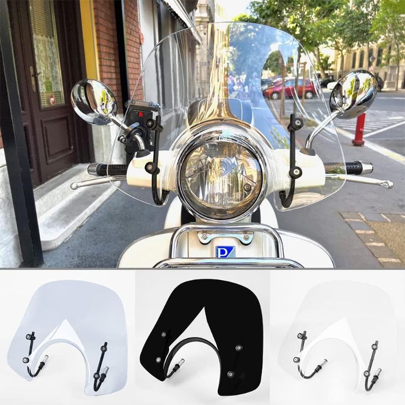 Photo 1 of Sport Bikes Scooter Windscreen Windshield Flyscreen Wind Screen Deflector Protector for Vespa LX 150 125 50 LX125 LX150 LX50 GT200 GT 200 GTS250 GTS300 GTS 250 300 125 Super Sport Bj (Light Smoke)

