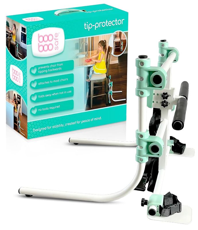Photo 1 of Tip Protector for Chairs - Patent Anti-Tip Chair Safety Device for Children - Anti-Tip Furniture, Child Safety Device for Toddlers - Prevent Chair Tipping for Safe Seating
