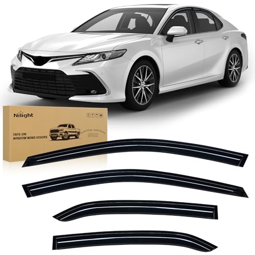 Photo 1 of Nilight Window Rain Guards for Toyota Camry 2018 2019 2020 2021 2022 2023 2024, Out-Channel Window Visors Vent Wind Deflectors(MISSING 1 PIECE)
