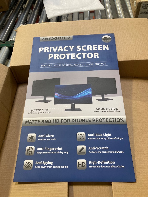 Photo 1 of 2 Pack 21.5 Inch Privacy Screen for Computer Monitor, Eye Protection Anti Glare Computer Screen Cover, Removable Anti-Scratch Computer Screen Privacy Shield for 21.5'' 16:9 Aspect Ratio Monitors
