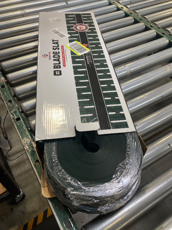 Photo 1 of Chain-Link Fence Blade Slats with Bottom Lock (4-ft, Green)
