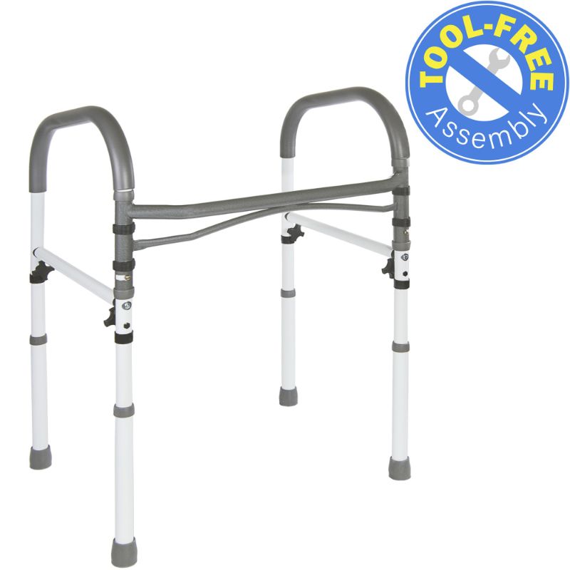 Photo 1 of Vaunn Medical Bathroom Safety Toilet Rail Modern Gray
