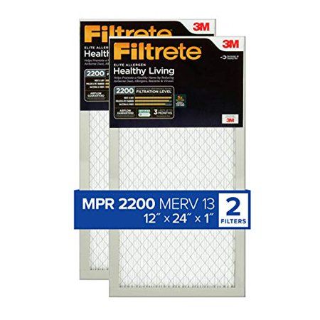 Photo 1 of (P) Filtrete Air Filter MPR 2200 MERV 13 Healthy Living Elite Allergen 2-Pack (exact Dimensions 11.69x23.69x0.78)
