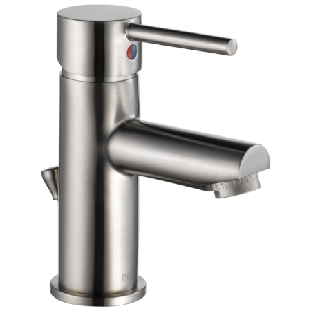 Photo 1 of Delta 559LF-PP Modern Single Hole Bathroom Faucet with Pop-up Drain Assembly 1.2gpm - Includes Limited Lifetime Warranty Stainless Faucet Bathroom
