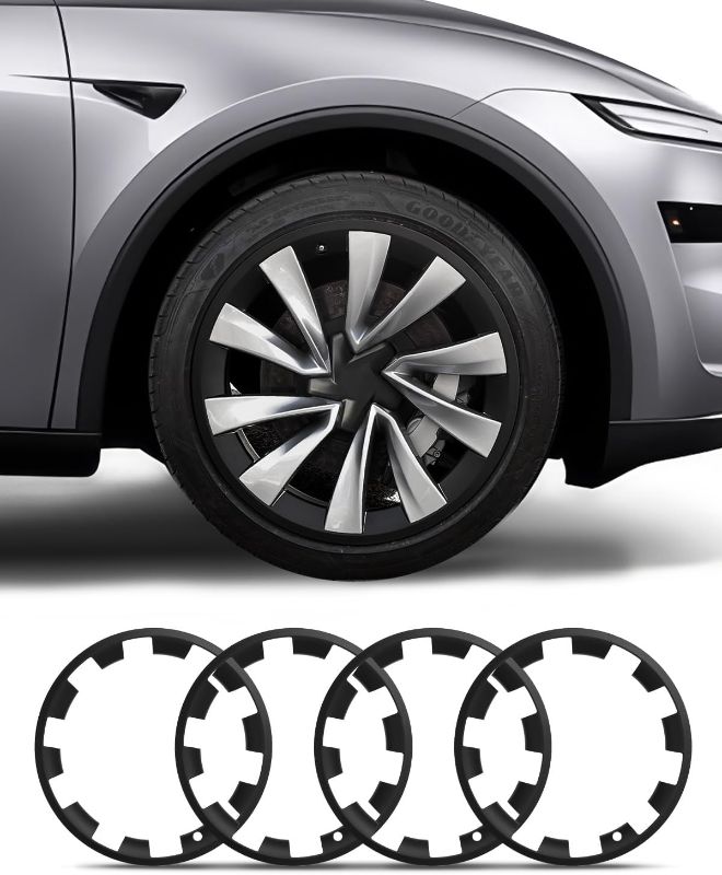 Photo 1 of Model Y All-in-one Wheel Rim Protector for Tesla Model Y Juniper 20" Helix Wheel- Strips for Curb Rash Prevention Wheel Rim Protector Easy to Install (Matte Black, 4pcs)
