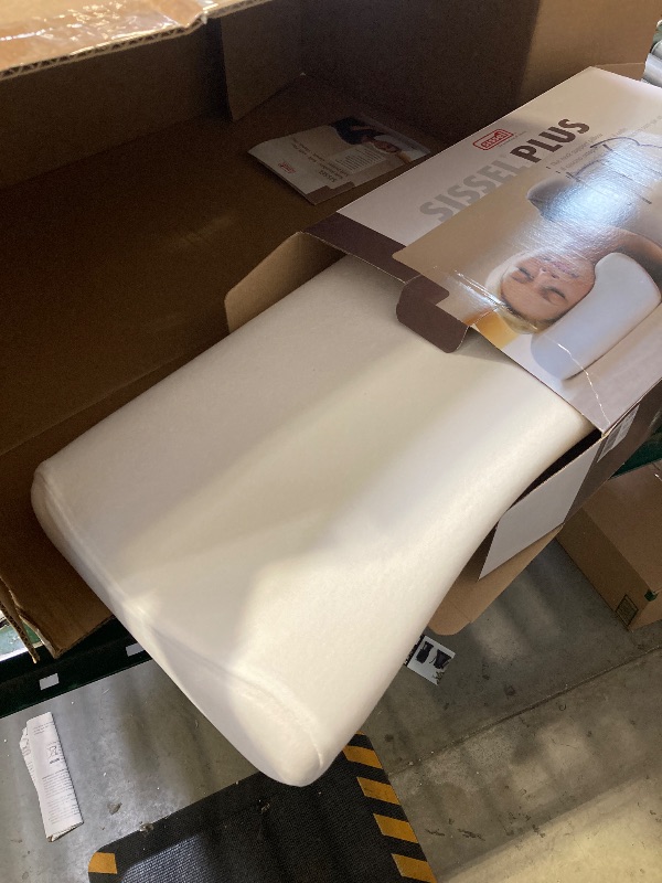 Photo 1 of SISSEL Classic Plus Neck Pillow | Orthopedic, Height-Adjustable, Ergonomic | Ventilation System, Polyurethane Foam | Ideal for Back & Neck Pain | Skin-Friendly Cover | 18.5x13x4.3/5.5 inches