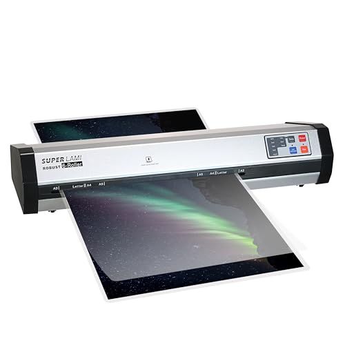 Photo 1 of SINCHI Commercial Laminator Machine – Ultra-Fast 2-Min Warm-up, Premium Aluminum Housing, 81 in/Min Speed (9 Seconds/Page), 13-Inch 6-Roller Design,
