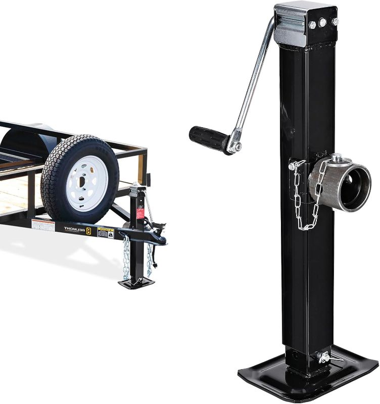 Photo 1 of 8000 lbs Swivel Trailer Jack, Weld-On Pipe Mount Tongue Jack,28.6" Vertical Travel, Adjustable Drop Leg, for Utility Trailers, Yacht Trailers, Boat Trailer Jack

