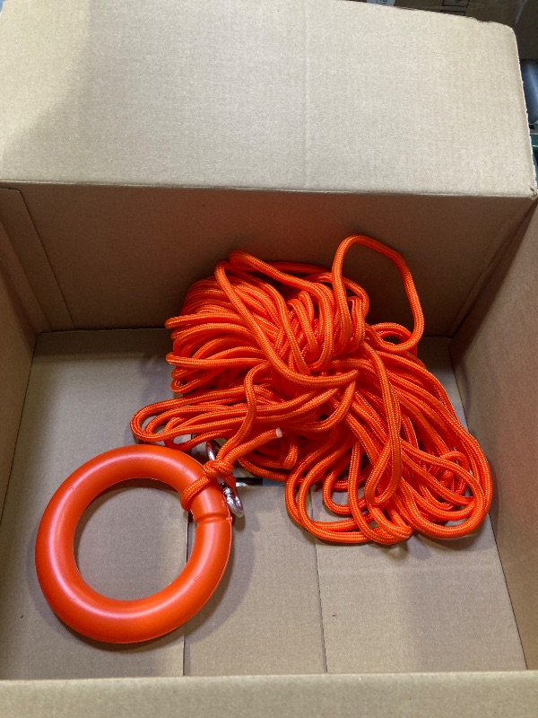 Photo 1 of Water Floating Lifesaving Rope, Outdoor Professional Throwing Rope Rescue Lifeguard Lifeline with Bracelet/Hand Ring for Swimming Boating Fishing 800KG Capacity
