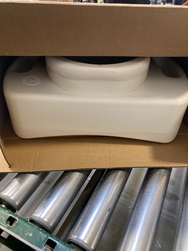 Photo 1 of 5 in. Elevated Locking Toilet Seat Without Arms, White, Microban Treated
