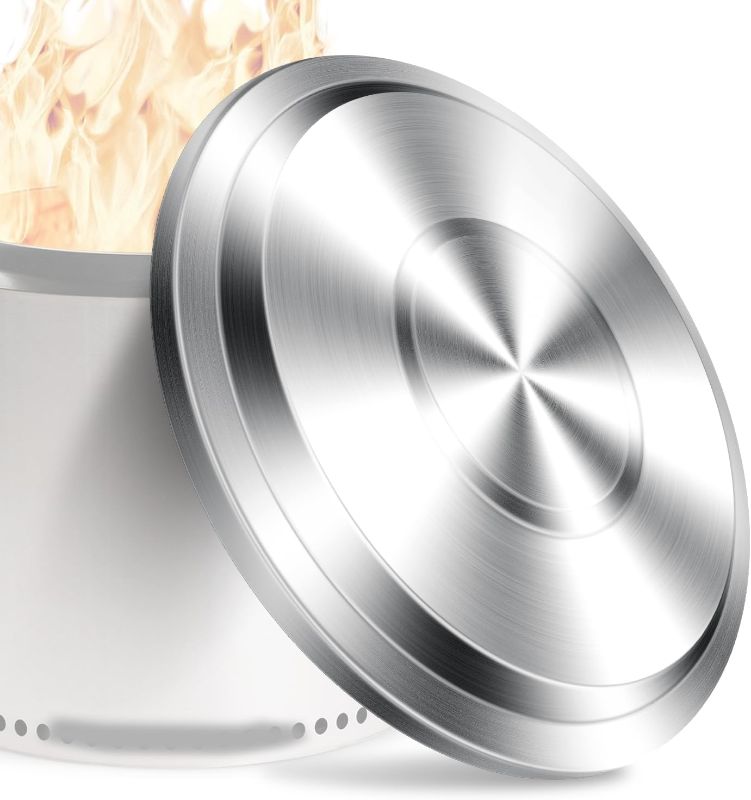 Photo 1 of Lid for Solo Stove Yukon: 27 Inch Stainless Steel Fire Pit Cover for Solo Stove Yukon 1.0 and 2.0 Firepit, Camping Accessory for Solo Stove Yukon and Other 27”Outdoor Fire Pits
