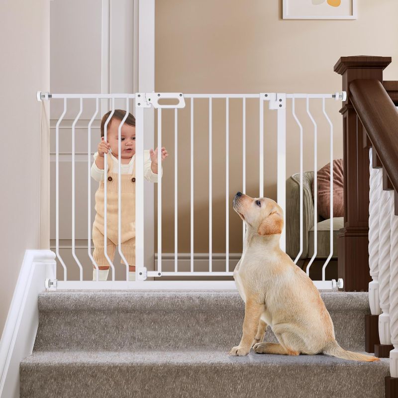 Photo 1 of Mom's Choice-GROWNSY Baby Gate for Stairs, 29"-43" Pressure Mounted Pet Gate for Doorways-Auto Close Dog Gate for The House-Easy Installation & Walk Thru Wide Safety Gate
