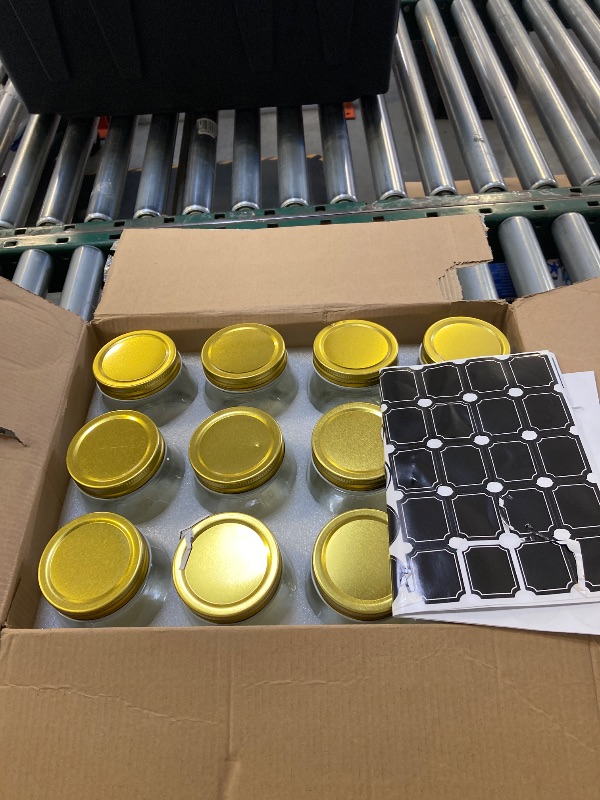 Photo 1 of STARSIDE 24 Pack 300 ml 10oz Glass Mason jars With Regular Mouth Lids, Perfect Containers for Jam, Honey, Candies,Wedding Favors, Decorations,Included 1 Pens and 40 Labels.