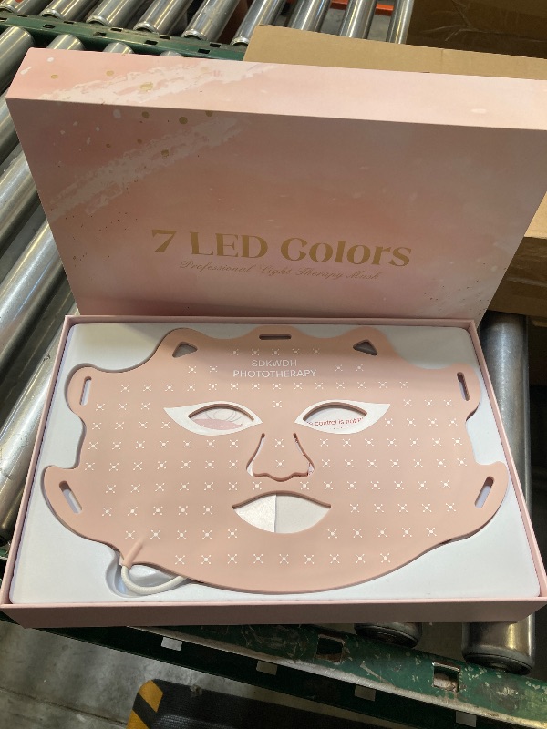 Photo 1 of SDKWDH Red Light Therapy for Face, Led Face Mask Light Therapy, 7 Colors LED Face Mask Light Therapy At Home, Pink