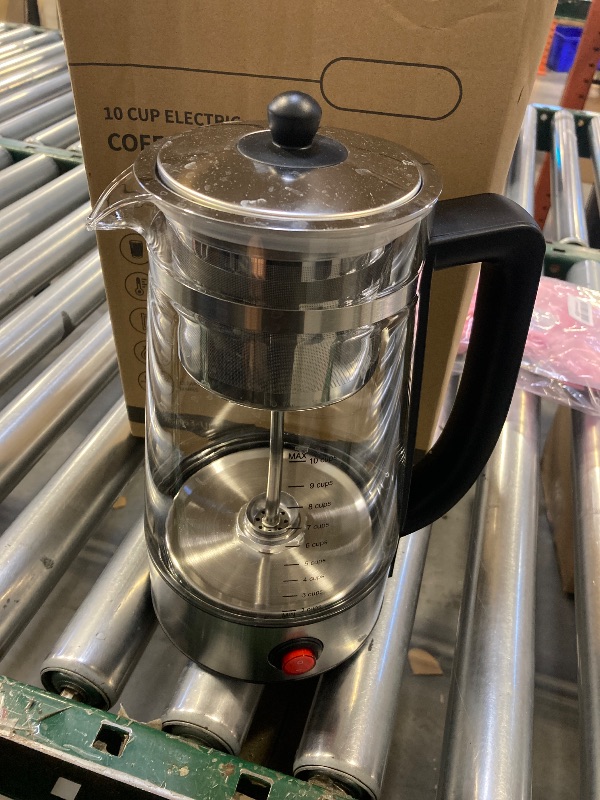 Photo 1 of KIDISLE Percolator Coffee Pot Electric, Stainless Steel Basket, Automatic Keep Warm, Cool-Touch Handle, 10 Cup
