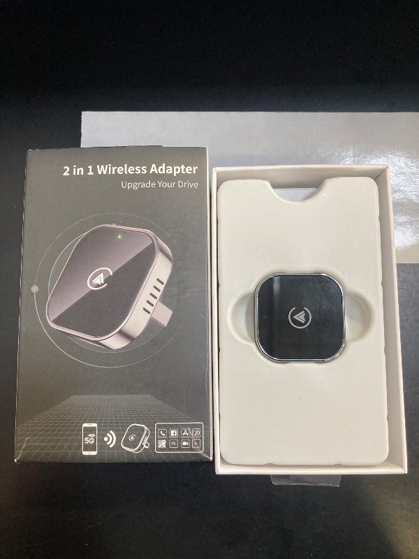 Photo 1 of Teeran 2 in 1 Wireless CarPlay and Android Auto Adapter, Easy Setup Plug and Play, Fast Seamless Use Supports 1000+ Car's with Built-in Wired Car Play/Android Auto, Compact Sleek Design Car Adapter