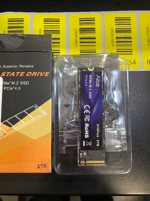 Photo 1 of Aiibe 2TB Internal SSD M.2 2280 NVMe Internal Solid State Drive 2TB PCIe 4.0 Read up to 7450MB/s Gaming SSD Upgrade Storage for Laptop, Desktop, X16Plus