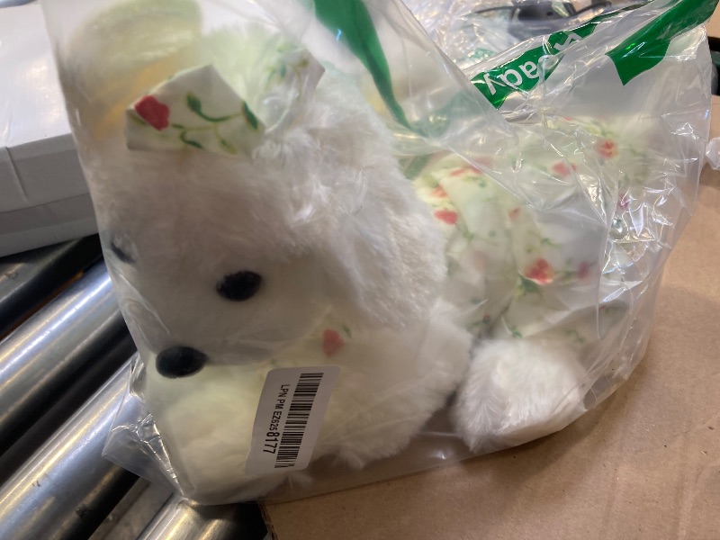 Photo 1 of AUCOOMA 11.8" Poodle Stuffed Animal Plush, Dog Plush Toy Puppy Pillow for Kids White