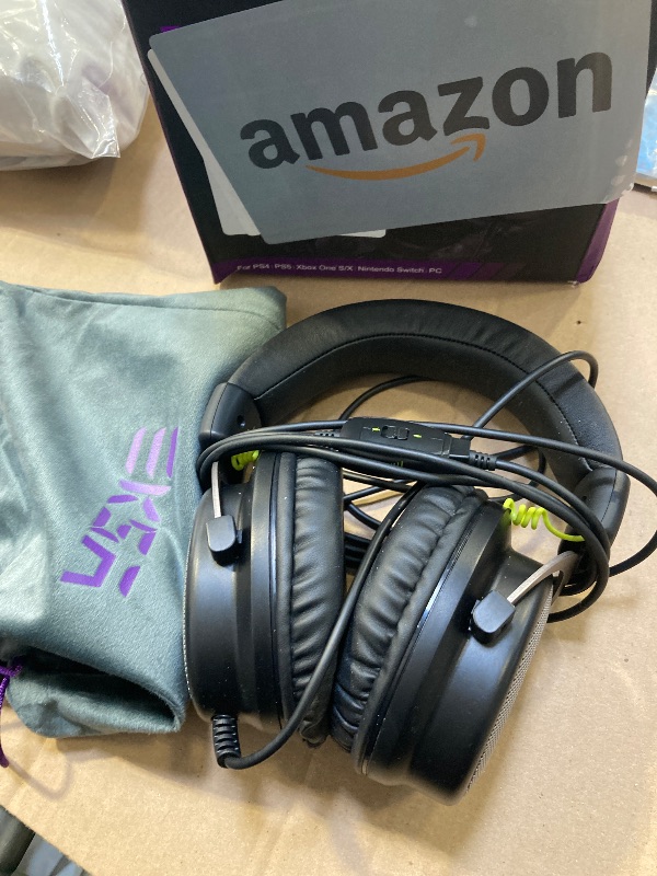Photo 1 of EKSA E900 Headset with Microphone for PC, PS4,PS5, Xbox - Detachable Noise Canceling Mic, 3D Surround Sound, Wired Headphone for Gaming, Computer, Laptop, 3.5MM Jack