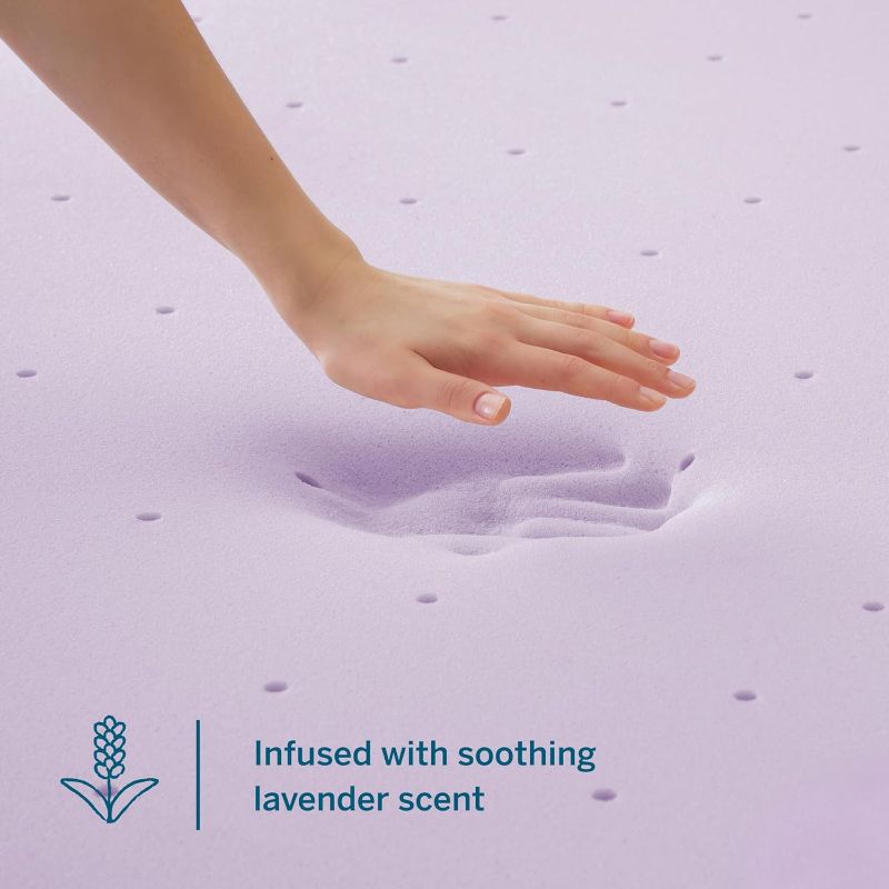 Photo 1 of fULL--Lucid Lavender and Gel Covered Memory Foam Mattress Topper 4 Inch Full