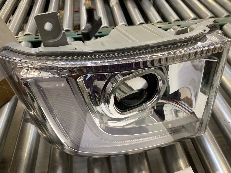 Photo 1 of Front Headlight Assembly For 2023-2024 ISUZU NPR-HD NRR NQR 5.2L/6.0L, Right Passenger Side Replacement, Halogen Headlamp Clear Lens
