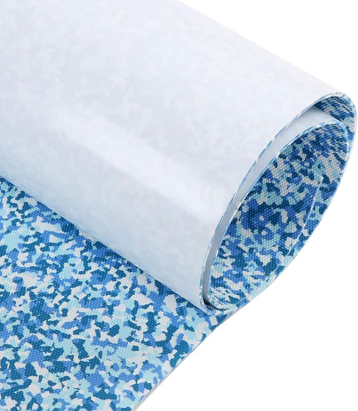 Photo 1 of Boat EVA Flooring Mat, Soft Foam Boat Flooring Decking Non-Skid Self-Adhesive Decking Carpet for Marine Boat Yacht Swimming Pool(Camouflage Blue)
