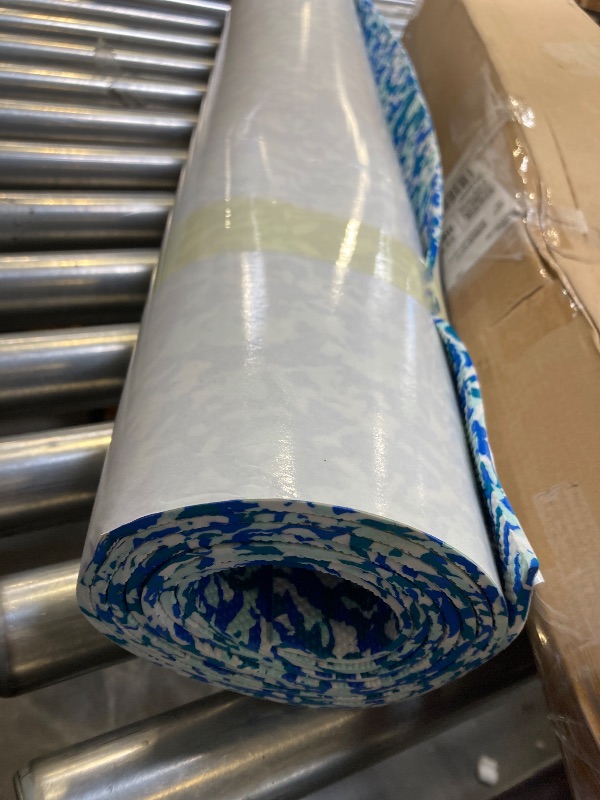 Photo 1 of Boat EVA Flooring Mat, Soft Foam Boat Flooring Decking Non-Skid Self-Adhesive Decking Carpet for Marine Boat Yacht Swimming Pool(Camouflage Blue)
