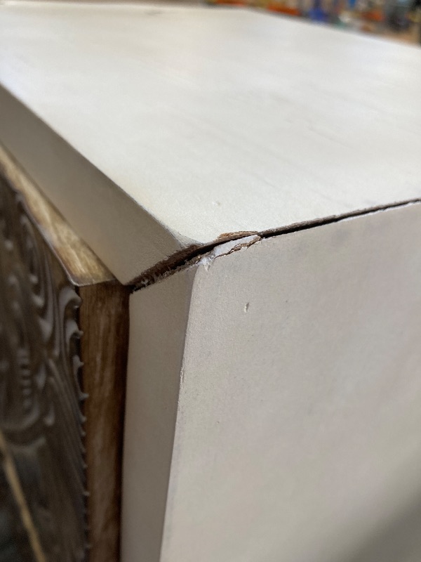 Photo 1 of COSIEST Nightstand, 14" D x 18" W x 21.5" H MDF End Table with 2 Drawers, Vintage Style Wood Bedside Table, Bedroom Accessories for Home, Office, College Dorm
