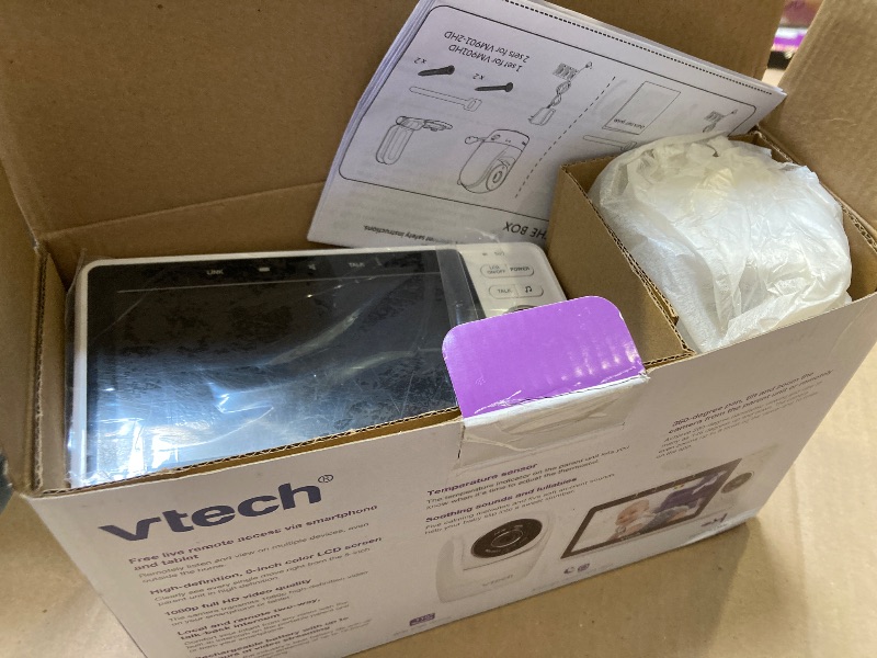 Photo 1 of VTech Upgraded Smart WiFi Baby Monitor, 1080p FHD Camera and 5" HD IPS Display, Free App with Motion Video, Sound/Motion Detection and Notifications, Fully Remote Pan-Tilt-Zoom: VM901