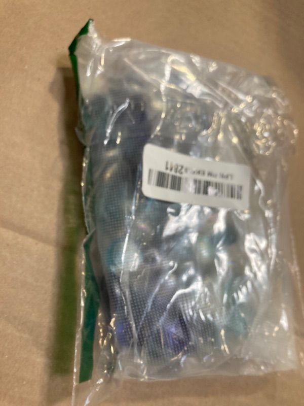 Photo 1 of FUTUREPLUSX 1LB Iridescent Flat Glass Marbles, Vase Fillers Blue Mixed Glass Beads Rocks for Fish Tank Aquarium Decor DIY Craft