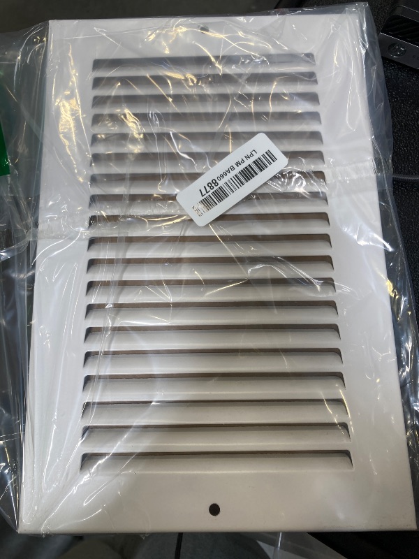 Photo 1 of Sierra Grates 6 x 10 Inch Return Air Vent Cover, Solid Steel HVAC Grille for Wall or Ceiling, White Duct Opening, Durable Return Air Vent Cover, Airflow Ventilation Grille for Home or Office