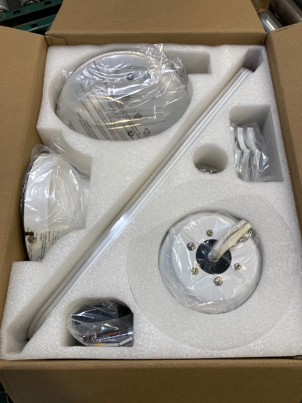 Photo 1 of Mpayel Ceiling Fans with Lights- 52" RGB Low Profile Indoor Ceiling Fan with Light and Remote/APP Control, Flush Mount, LED Dimmable DC Reversible Modern Ceiling Fan for Bedroom?White?