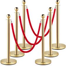 Photo 1 of Stanchion Posts with Velvet Ropes 6PK